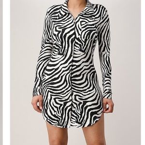 Zebra midi dress
